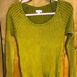 Knox Rose Olive Green Ribbed Top